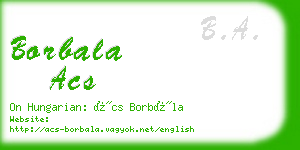 borbala acs business card